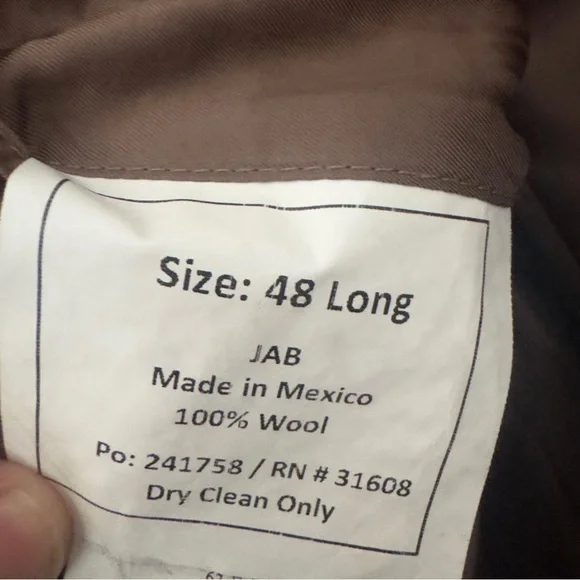 Jos. A. Bank Signature 48L Brown Houndstooth 100% Wool Sport Coat Blazer - Picture 7 of 9